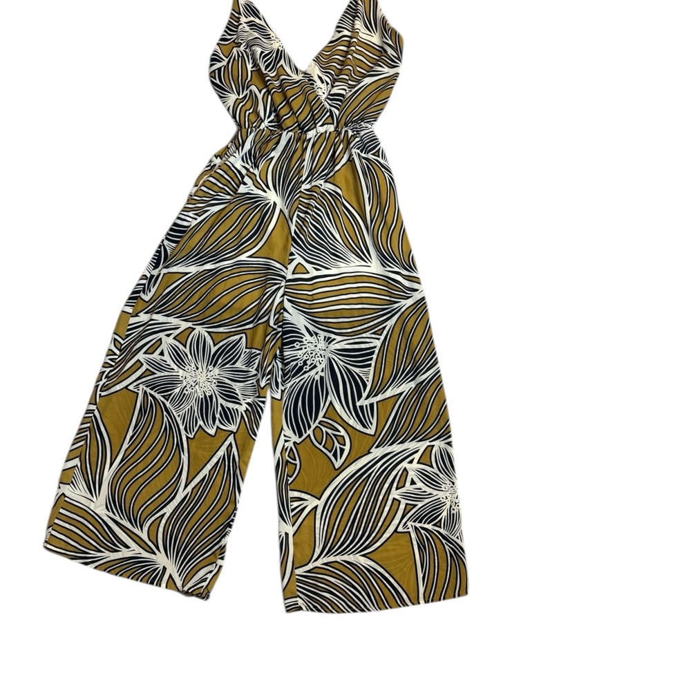 Sienna Sky Tropical Palm Print Wide Leg Jumpsuit Medium Resort - Picture 6 of 9